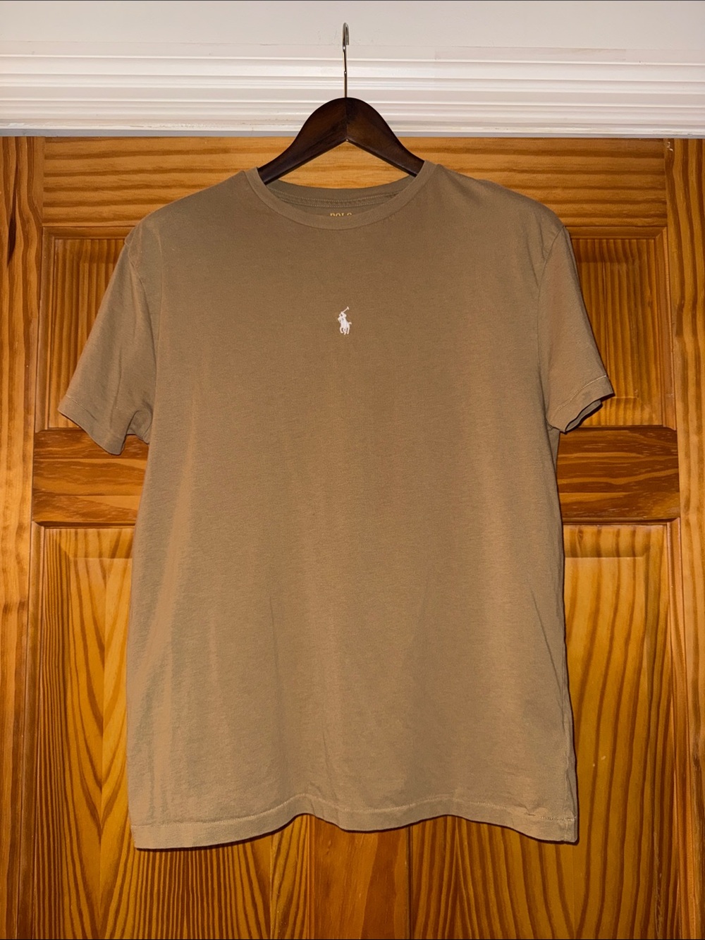 Unisex Polo by Ralph Lauren Men’s Crewneck T-Shirt in Brown small